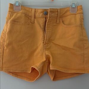Old Navy Orange Jean Shorts with Cuffed Hem
